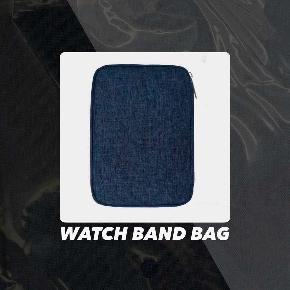 NWT Navy Blue Nylon Watch Band Bag